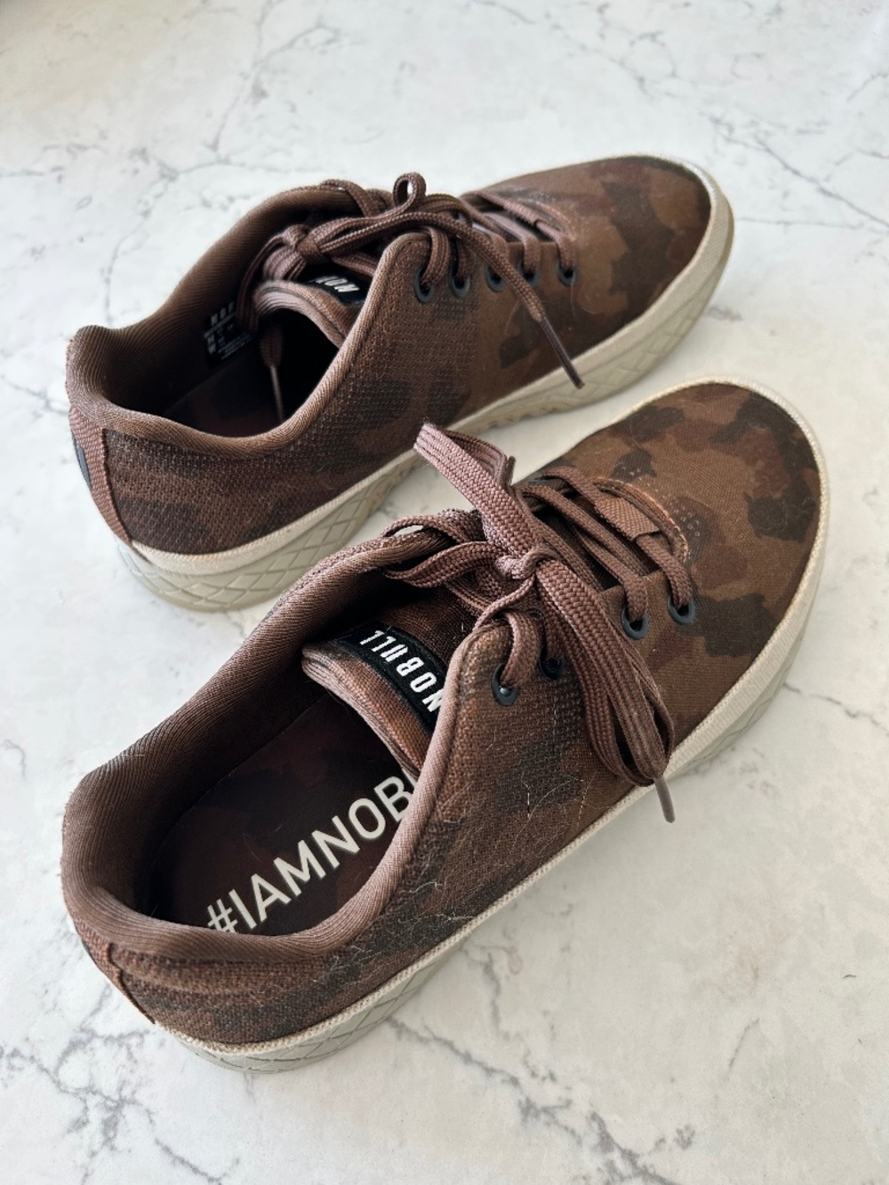 Nobull brown canvas shoes size 8 Men's or 9.5 Women's